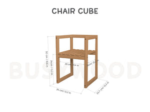 Montessori Kinderstuhl aus Holz (Chair Cube)