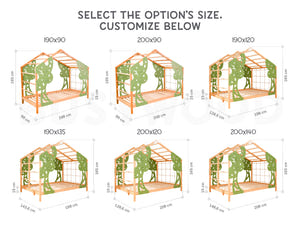 Forest Bett mit Beinen und Lattenrost – Montessori-Spielbett für Kinder