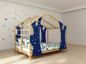 Monkey Gym Montessori-Bett mit Kletterelementen und Lattenrost