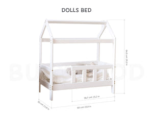 Handgefertigtes Puppenbett aus Holz