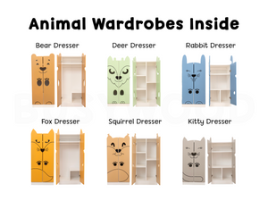 Kinderschrank im Tierdesign