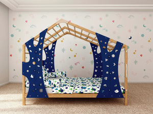 Monkey Gym Montessori-Bett mit Kletterelementen und Lattenrost