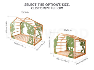 Forest Bed mit Lattenrost - Kinderbett mit Kletterwand