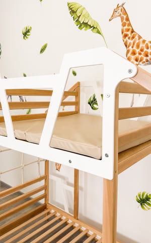 Montessori Spiel- und Kletterbett mit Aussichtsplattform (Tower Bed)