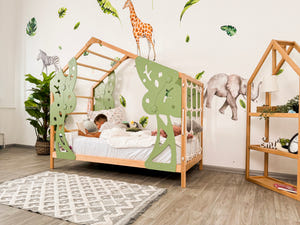 Forest Bett mit Beinen und Lattenrost – Montessori-Spielbett für Kinder