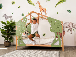 Forest Bett mit Beinen und Lattenrost – Montessori-Spielbett für Kinder