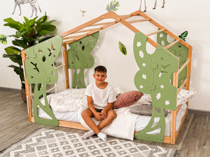 Forest Bed mit Lattenrost - Kinderbett mit Kletterwand