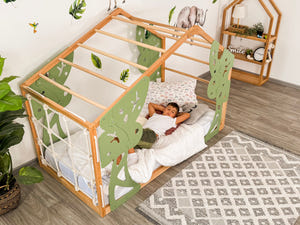 Forest Bed mit Lattenrost - Kinderbett mit Kletterwand