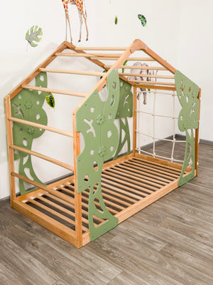 Forest Bed mit Lattenrost - Kinderbett mit Kletterwand