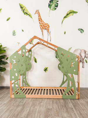 Forest Bed mit Lattenrost - Kinderbett mit Kletterwand