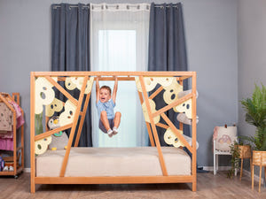 Montessori Kletterbett aus Holz (Lemur)
