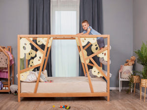 Montessori Kletterbett aus Holz (Lemur)