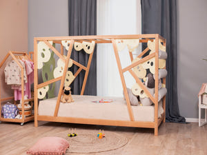 Montessori Kletterbett aus Holz (Lemur)