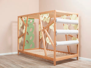 Montessori Kletterbett aus Holz (Lemur)