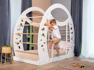 Montessori Kletterbett aus Holz (Adventure)