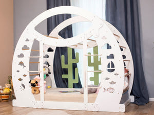 Montessori Kletterbett aus Holz (Adventure)