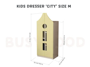 Montessori Kinderkleiderschrank für das Kinderzimmer - Kleiderschrank aus Holz