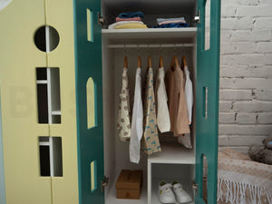 Montessori Kinderkleiderschrank für das Kinderzimmer - Kleiderschrank aus Holz