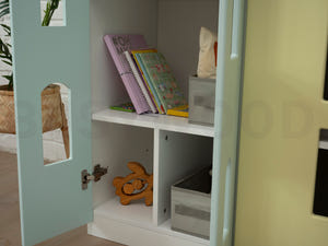 Montessori Kinderkleiderschrank für das Kinderzimmer - Kleiderschrank aus Holz