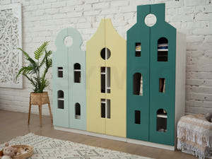 Montessori Kinderkleiderschrank für das Kinderzimmer - Kleiderschrank aus Holz