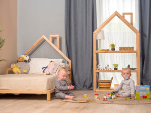 Montessori Hausbett für Kleinkinder mit Füßen (Modell 3)