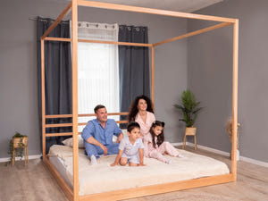 Bodenbett mit quadratischem Rahmen (Modell 8)