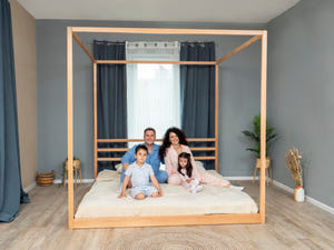 Bodenbett mit quadratischem Rahmen (Modell 8)