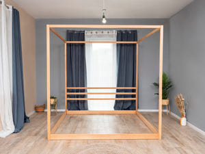 Bodenbett mit quadratischem Rahmen (Modell 8)