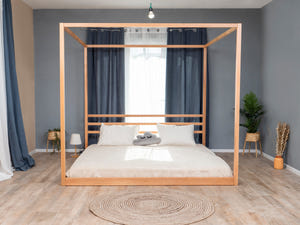 Bodenbett mit quadratischem Rahmen (Modell 8)