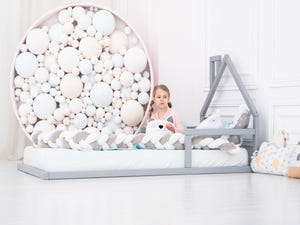 Montessori-Bodenbett mit Lattenrost (Modell 3)