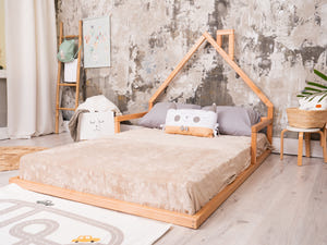 Montessori-Bodenbett mit Lattenrost (Modell 3)