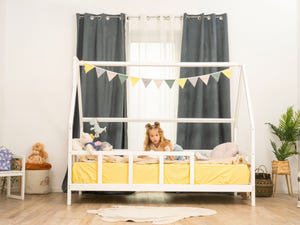 Montessori-Hausbett mit Rausfallschutz (Modell 1)