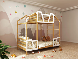 Montessori Spiel- und Kletterbett mit Aussichtsplattform (Tower Bed)