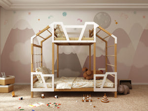 Montessori Spiel- und Kletterbett mit Aussichtsplattform (Tower Bed)