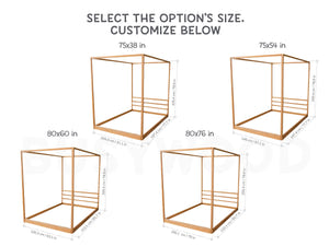 Bodenbett mit quadratischem Rahmen (Modell 8)