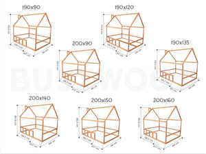 Montessori-Bodenbett Hausbett (Modell 2)