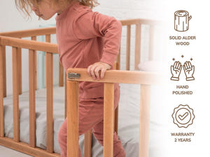 Montessori-Bodenbett mit Lattenrost - Kinderbett aus Holz (Modell 6.2/19)