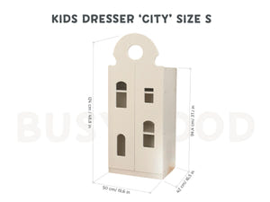 Montessori Kinderkleiderschrank für das Kinderzimmer - Kleiderschrank aus Holz