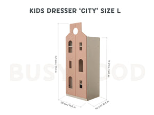 Montessori Kinderkleiderschrank für das Kinderzimmer - Kleiderschrank aus Holz