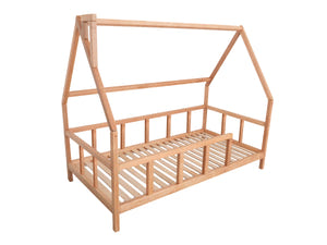 Montessori-Hausbett mit Rausfallschutz (Modell 1)