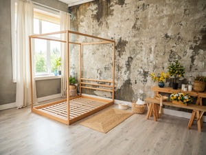 Himmelbett – Sicheres und stilvolles Bett fürs Jugendzimmer (Modell 8)